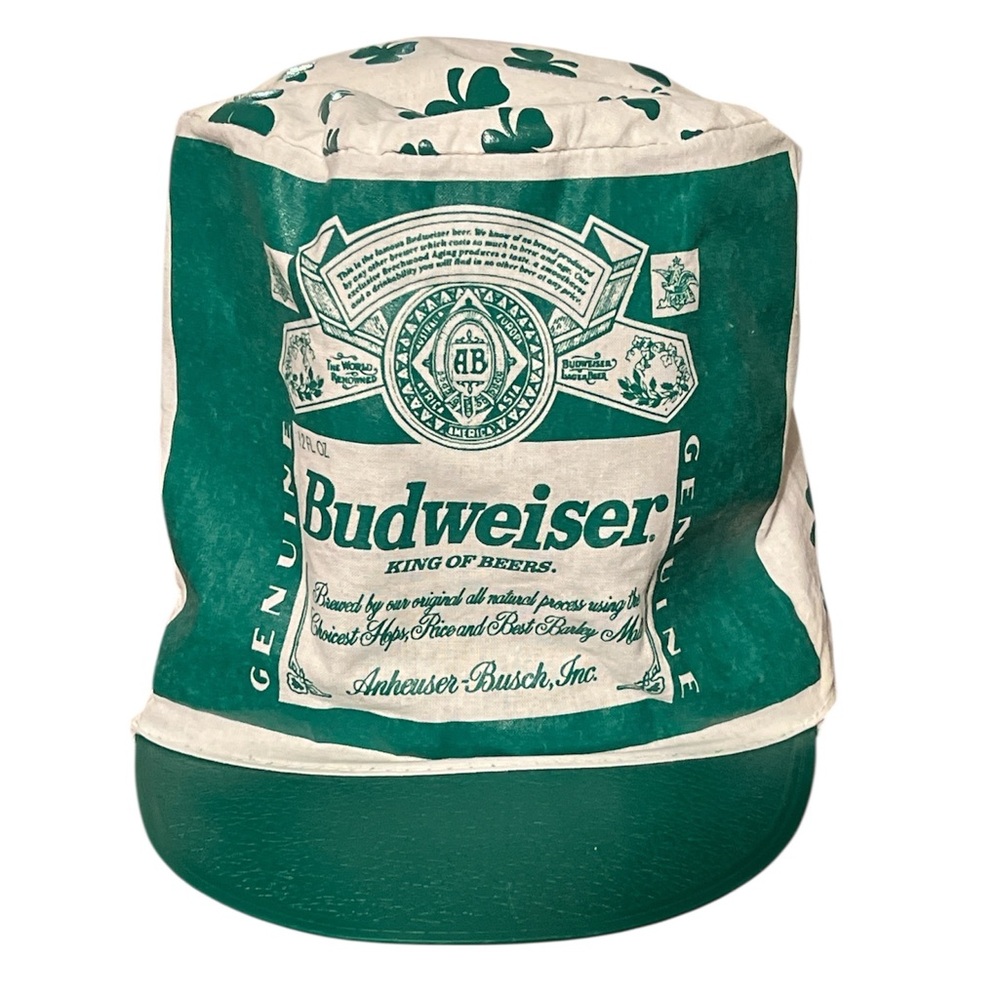 Budweiser Vintage Green White Hat